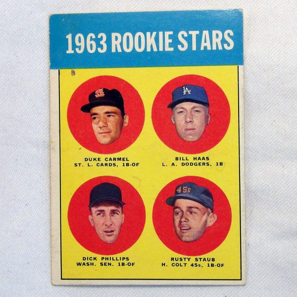 1963 Rookie Stars Topps 544 front