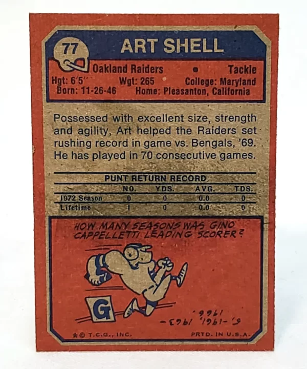 Art Shell 77 back